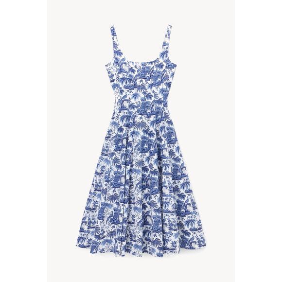STAUD Dresses & Skirts - Staud Wells Midi Dress - 6 Blue Toile